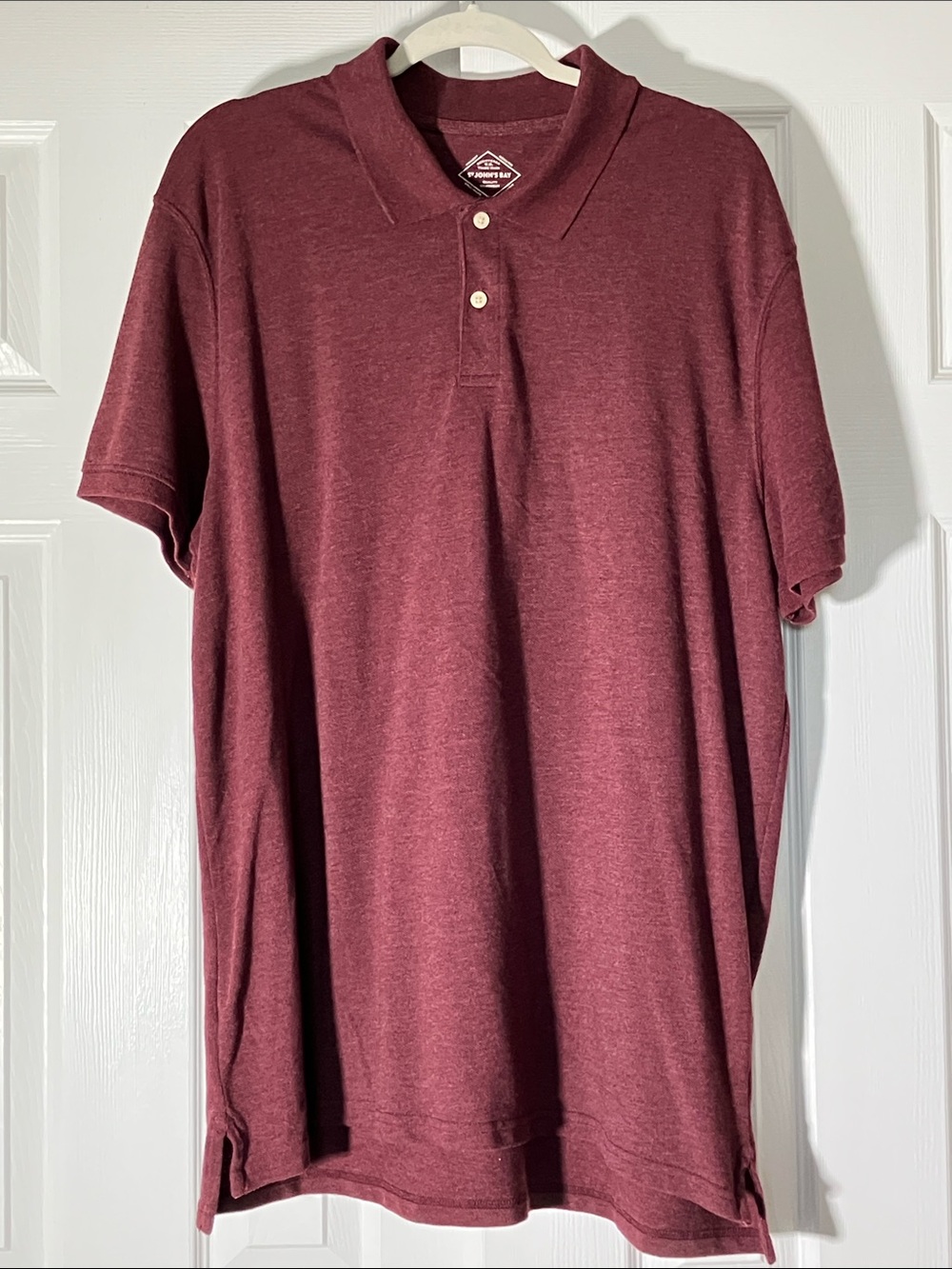 St. John's Bay Men's Polo - Burgundy Heather